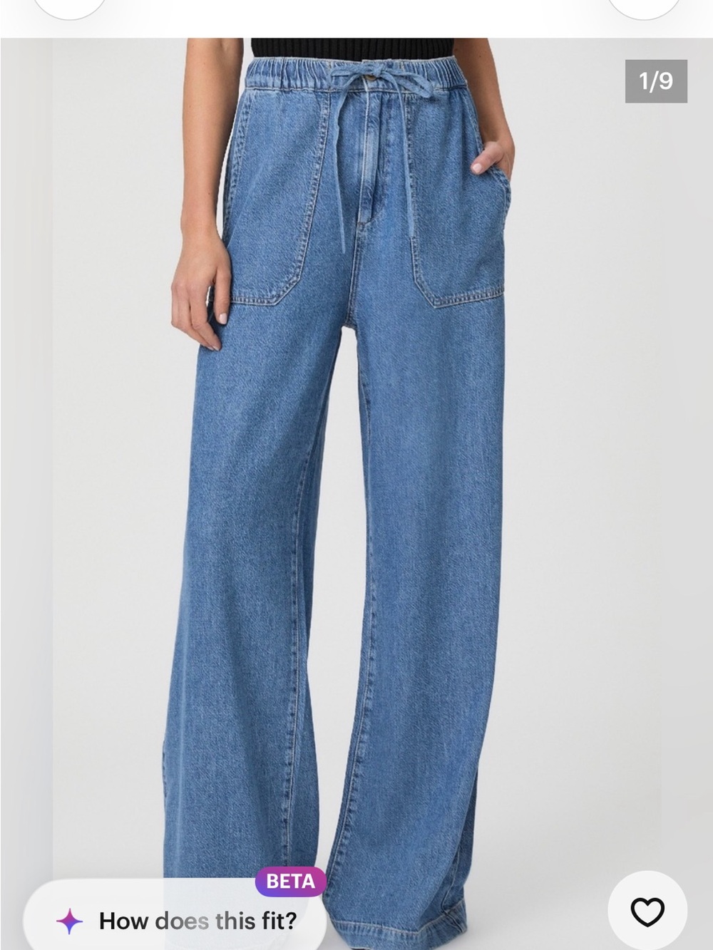 Paige 30 Rumi Pant Wide Leg Jeans